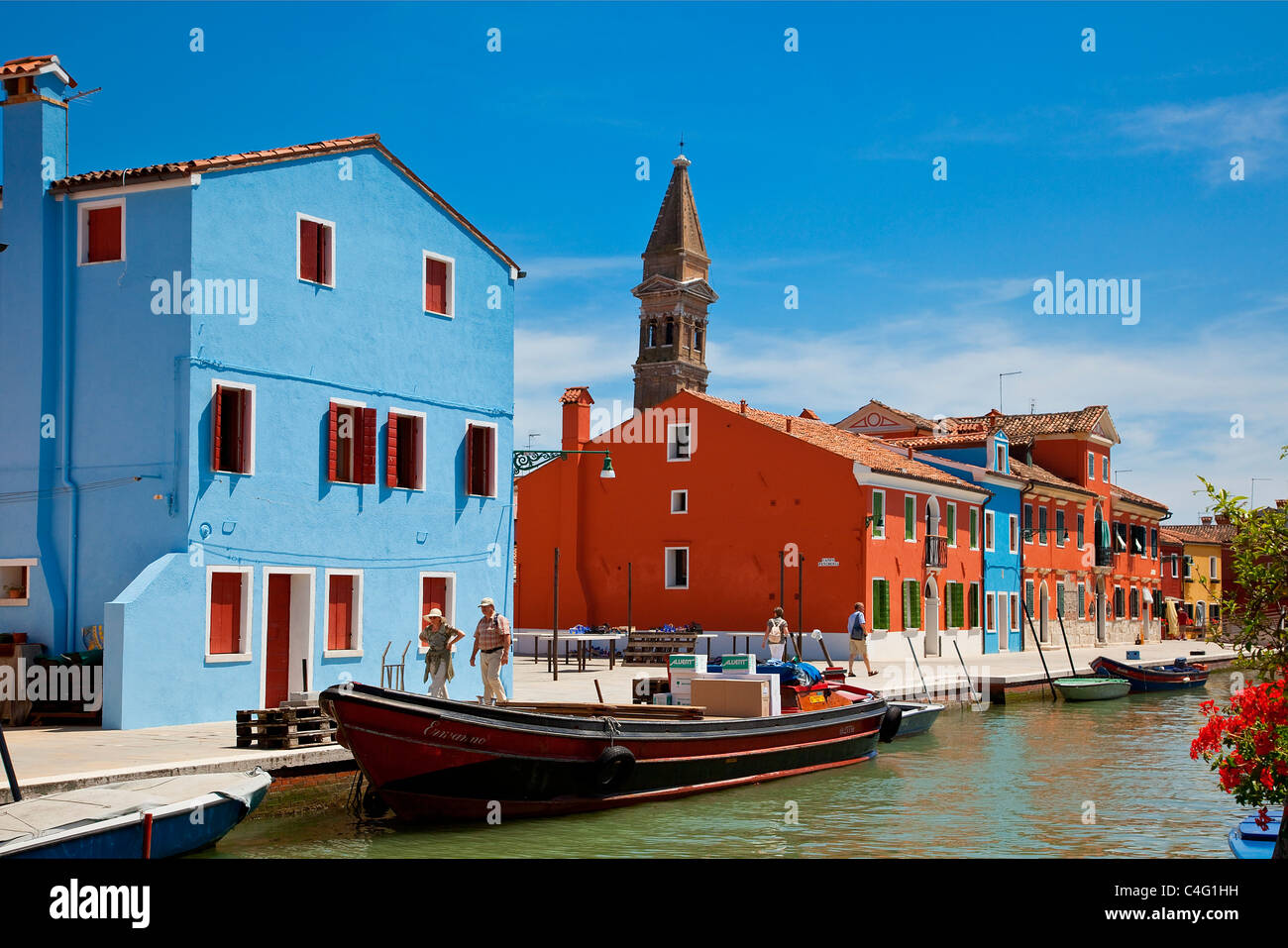 Venise, Burano Island Banque D'Images