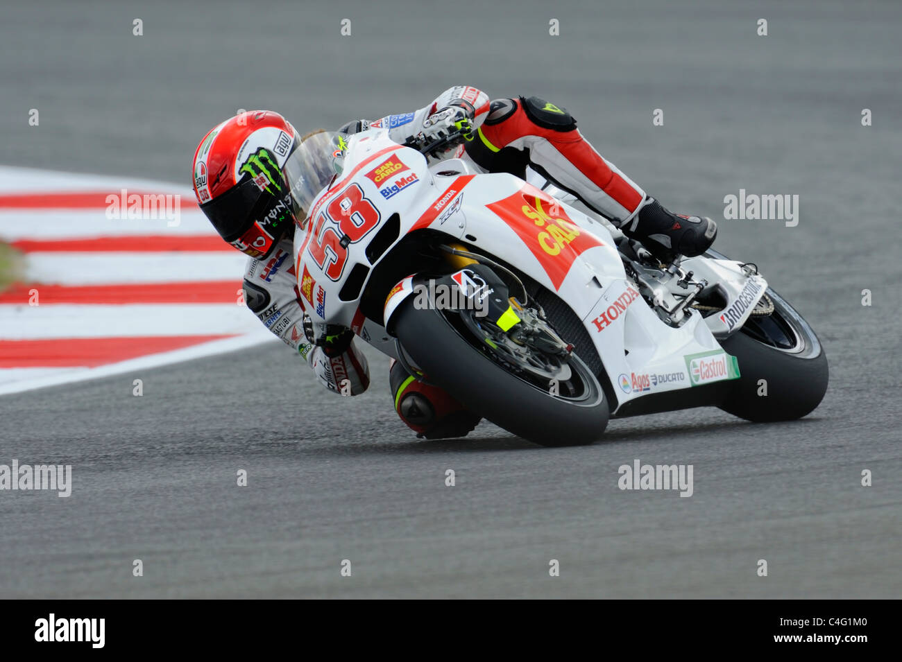 Marco Simoncelli, San Carlo, Honda, moto gp, 2011 Photo Stock - Alamy