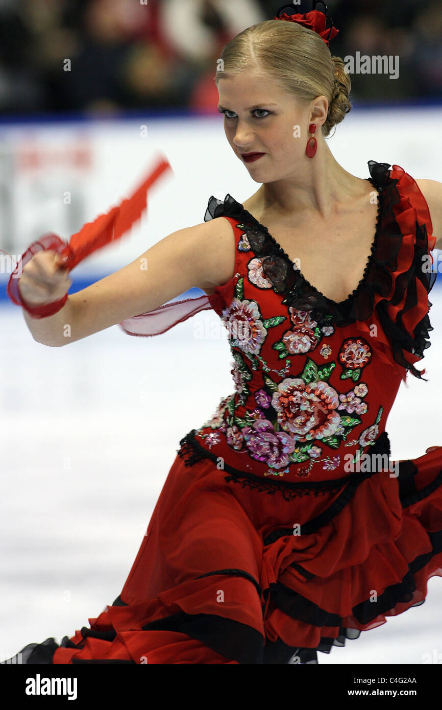 Kaitlyn Weaver et Andrew Poje participer à la BMO - Patinage Canada 2010 championnats nationaux à London, Ontario, Canada. Banque D'Images