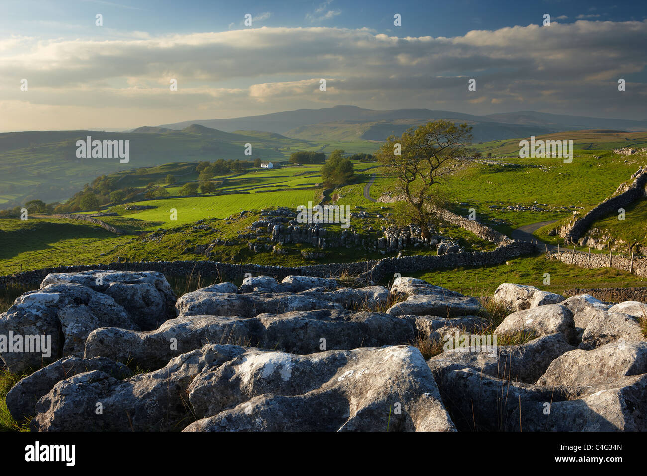 Pierres Winskill, Ribblesdale, Yorkshire Dales National Park, England, UK Banque D'Images