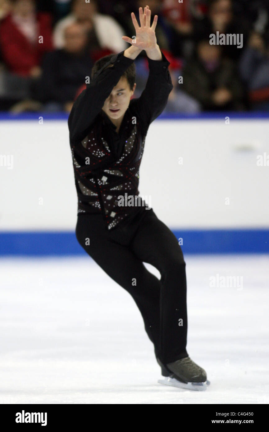 Mens Canadien Patrick Chan, Champion participera à la BMO - Patinage Canada 2010 championnats nationaux à London, Ontario, Canada. Banque D'Images