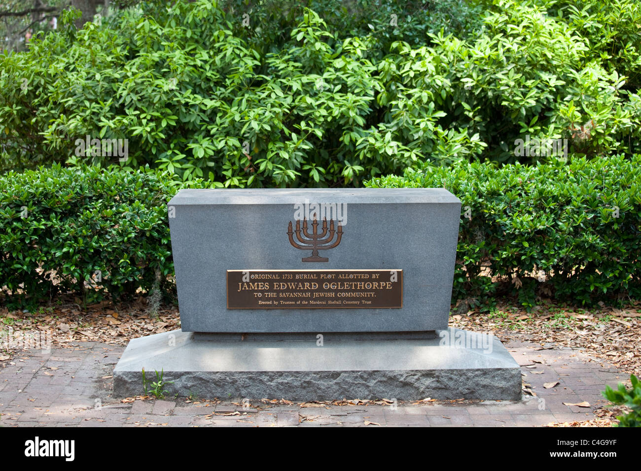 Mémorial à la communauté juif américain, Savannah, Georgia Banque D'Images