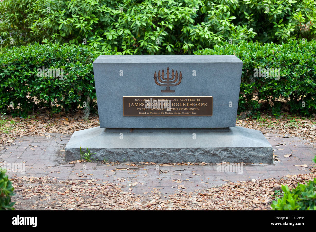 Mémorial à la communauté juif américain, Savannah, Georgia Banque D'Images