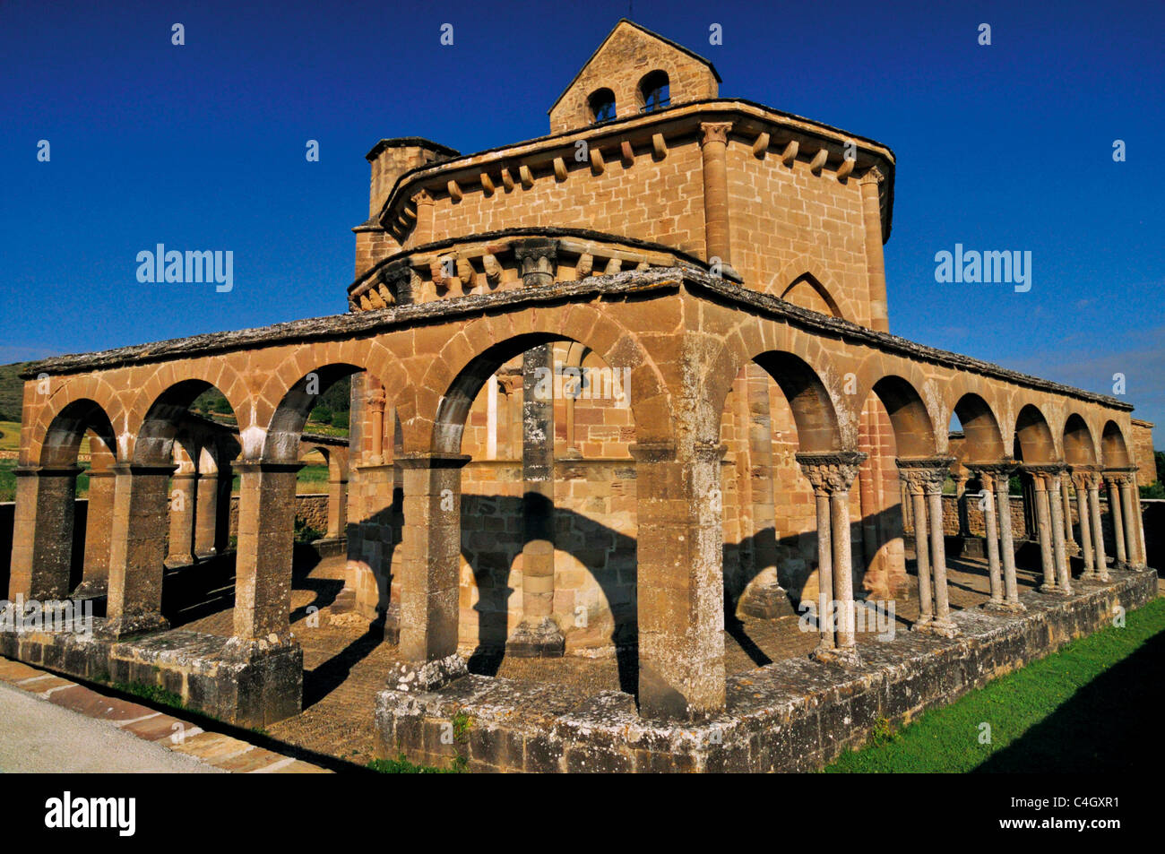 L'Espagne, Saint James Way : monastère Santa Maria la Real de Eunate Banque D'Images