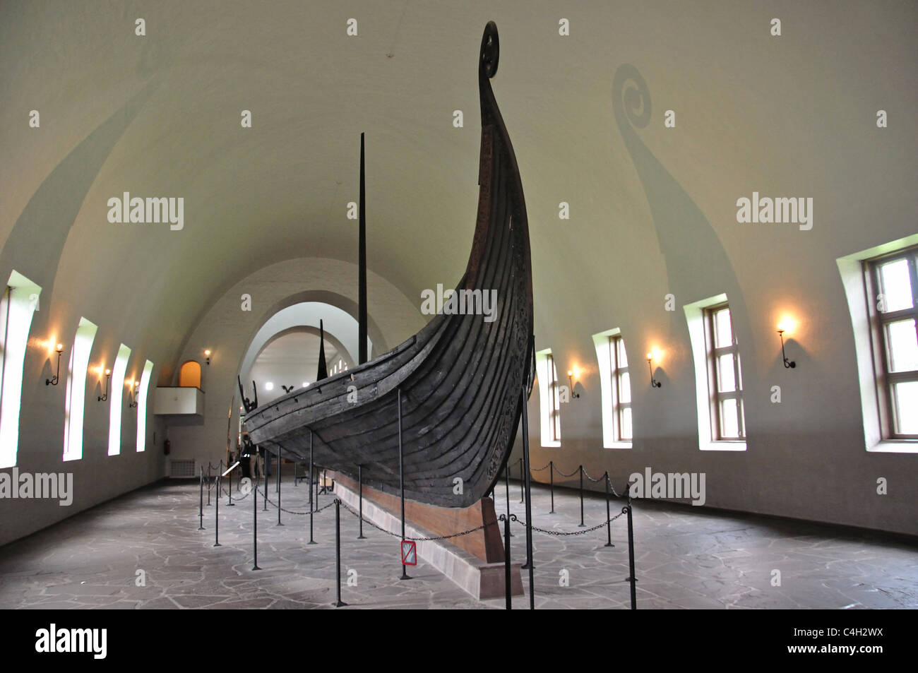 Le 'navire' Oseberg, Viking Ship Museum, Bygdøynesveien, Péninsule de Bygdøy, Oslo, Oslo, comté d'Østlandet, Norvège Région Banque D'Images