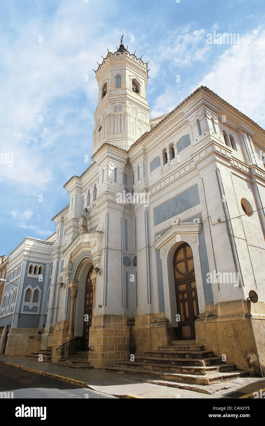 L'Espagne. Région de Murcie. Yecla. Enfant Jésus église (19e siècle). Façade. Banque D'Images