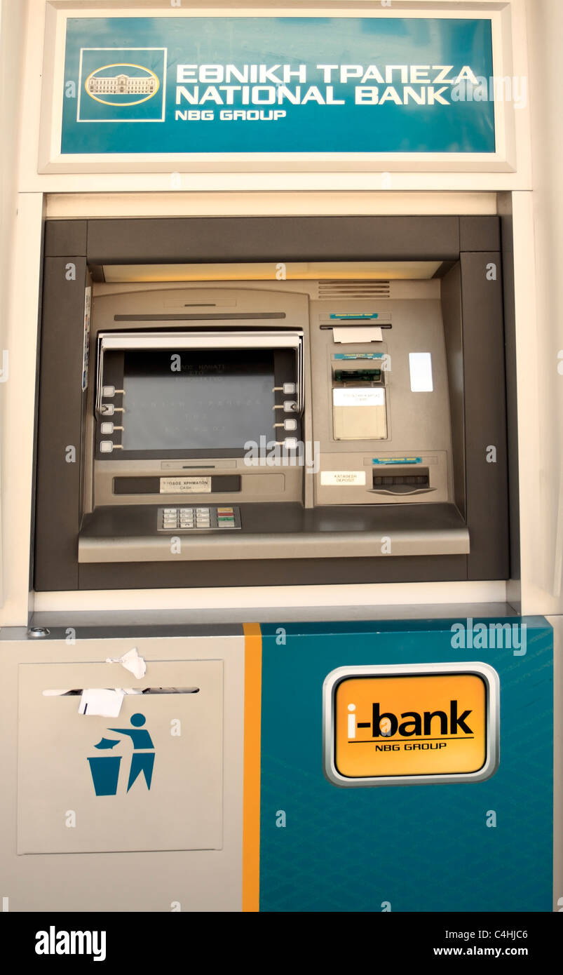 ATM grec Grèce UE Union Européenne Europe Banque D'Images