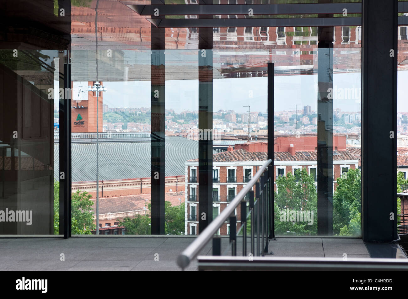 Terrasse sur le toit, Museo Reina Sofía, musée de la Reine Sofia, Madrid, Espagne Banque D'Images