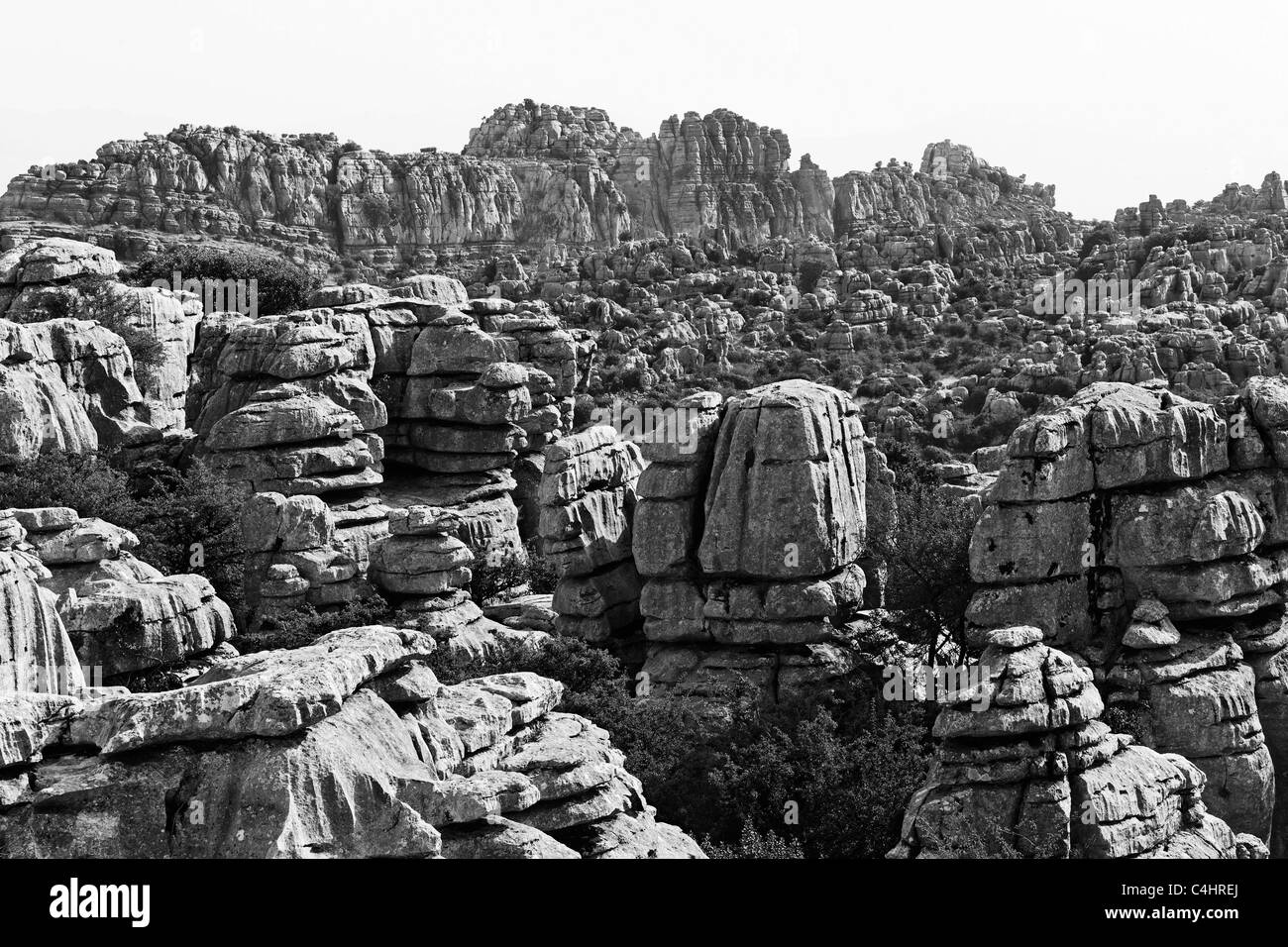 Torcal de Antequera Andalousie, Espagne Banque D'Images