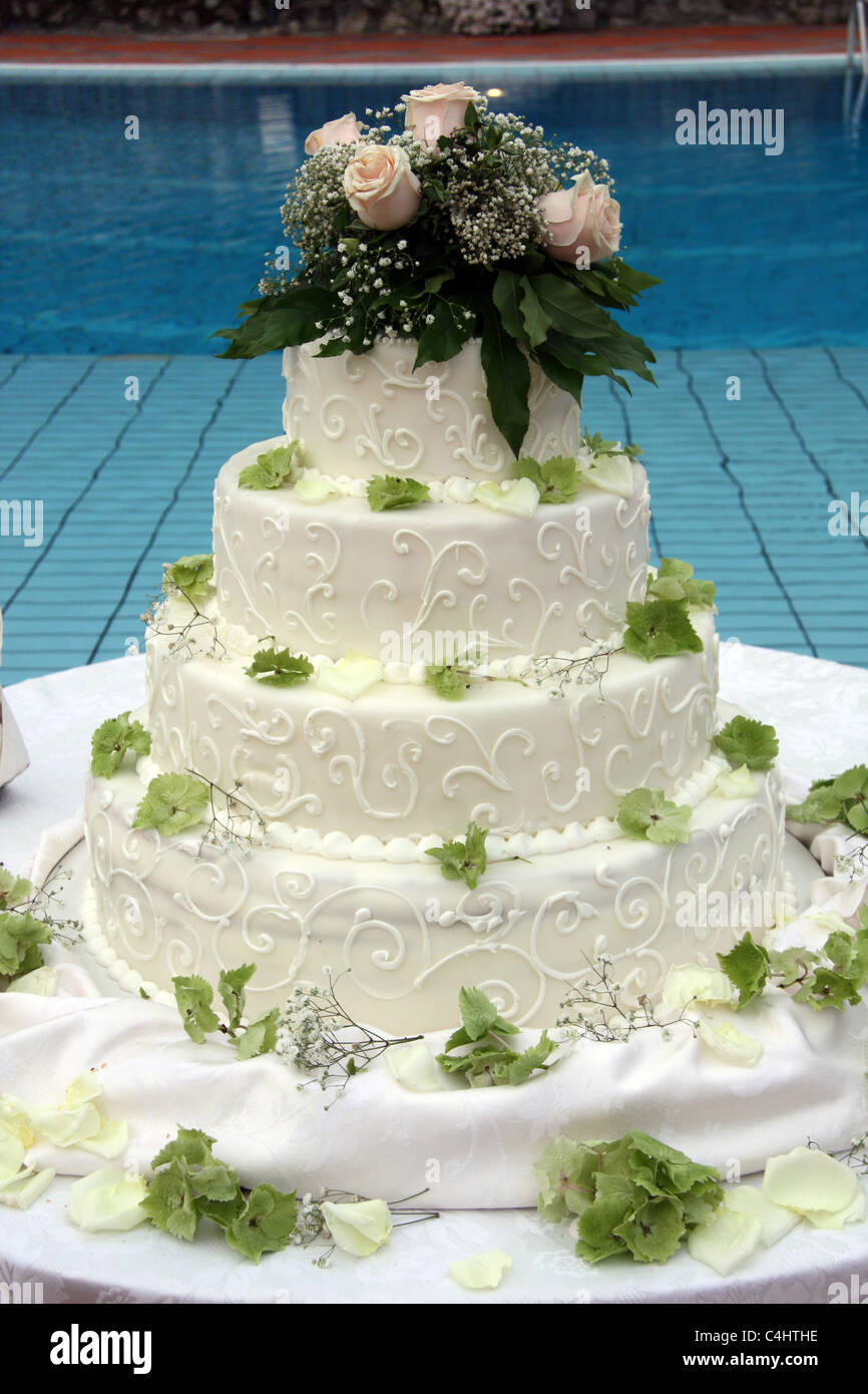 Gâteau de mariage italien Banque D'Images