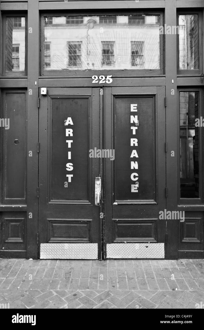 Entrée de l'artiste @ House of Blues New Orleans LA USA Banque D'Images