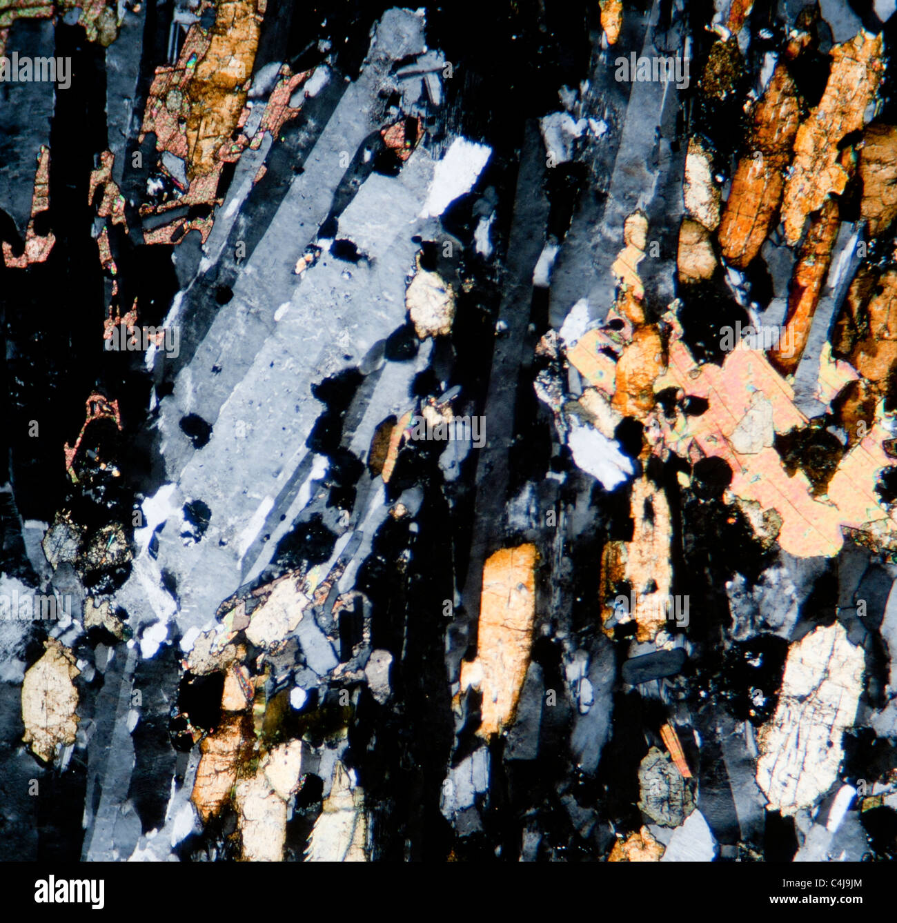 Photomicrographie d'une mince partie de la Sodalite, prises 5.2.11 remplir sous. Grossissement X20 Banque D'Images