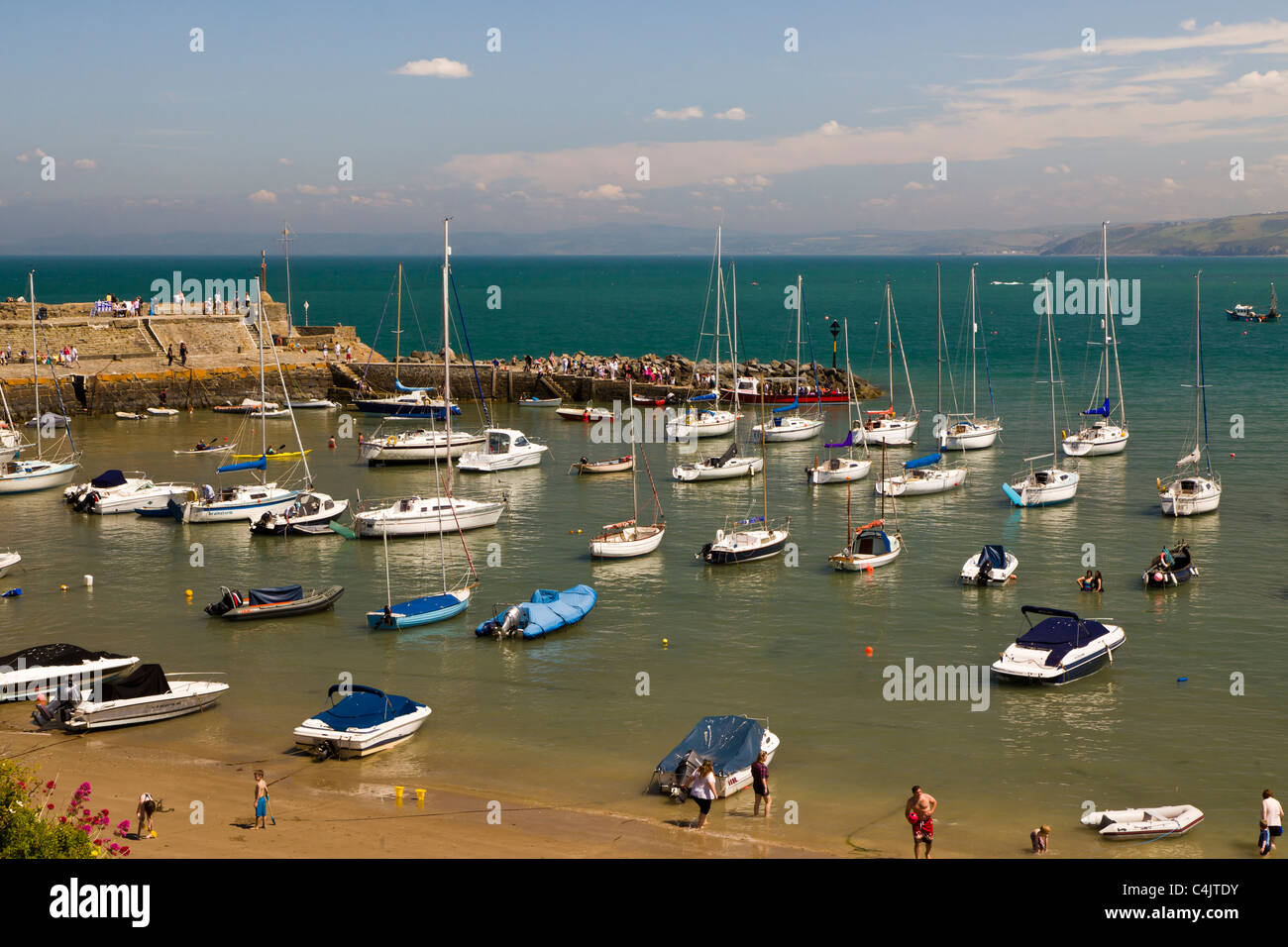 New Quay, la baie de Cardigan, Cardigan, Wales, UK. Banque D'Images