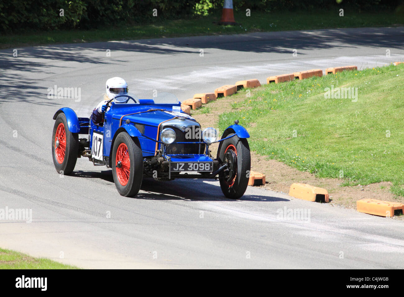 1936 Riley à la Spéciale Hillclimb Cultra Événement, comté de Down, Irlande du Nord, Royaume-Uni Banque D'Images