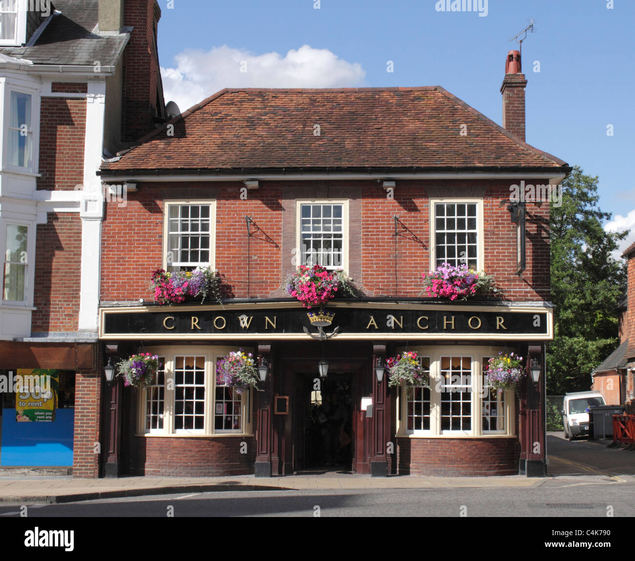 L'Ancre de la Couronne Haut Pub Street Winchester Banque D'Images