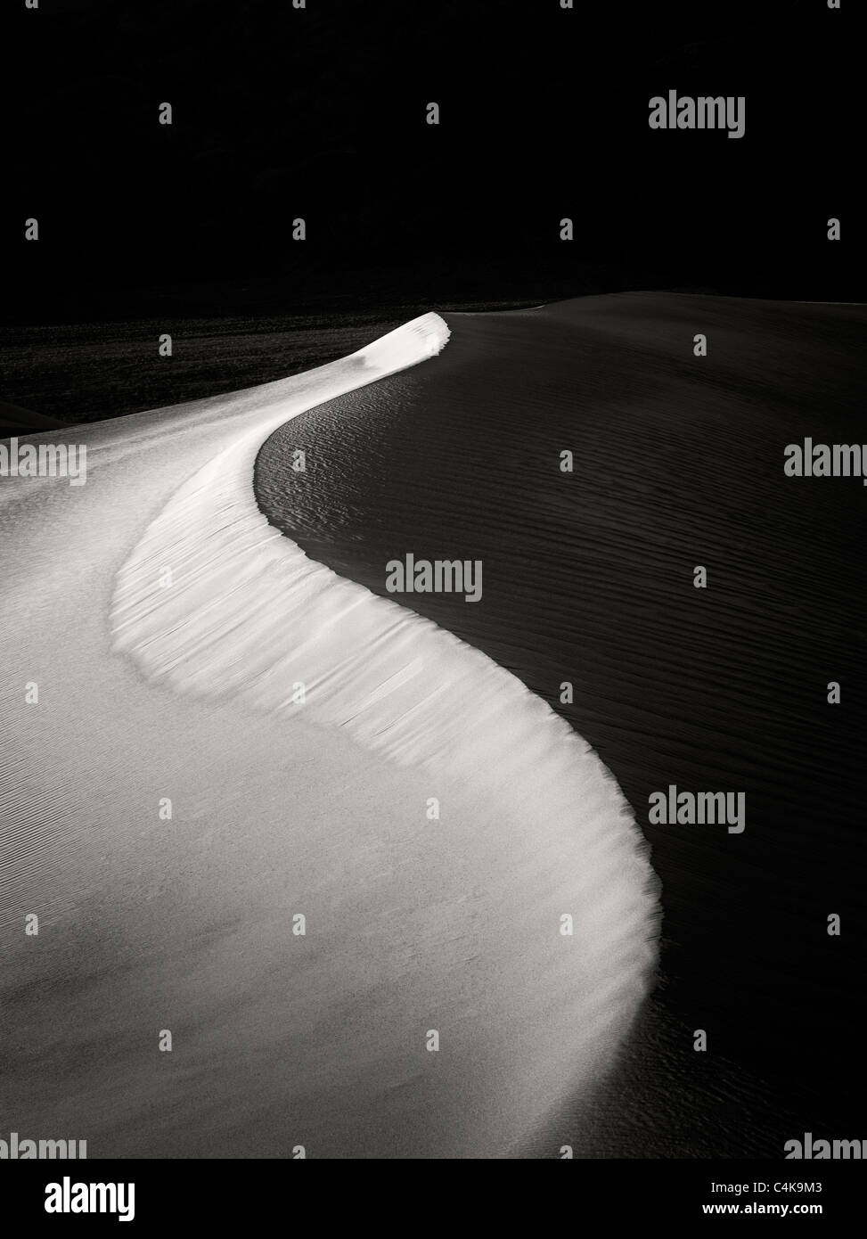 La première lumière sur les dunes de sable. Death Valley National Park, Californie Banque D'Images