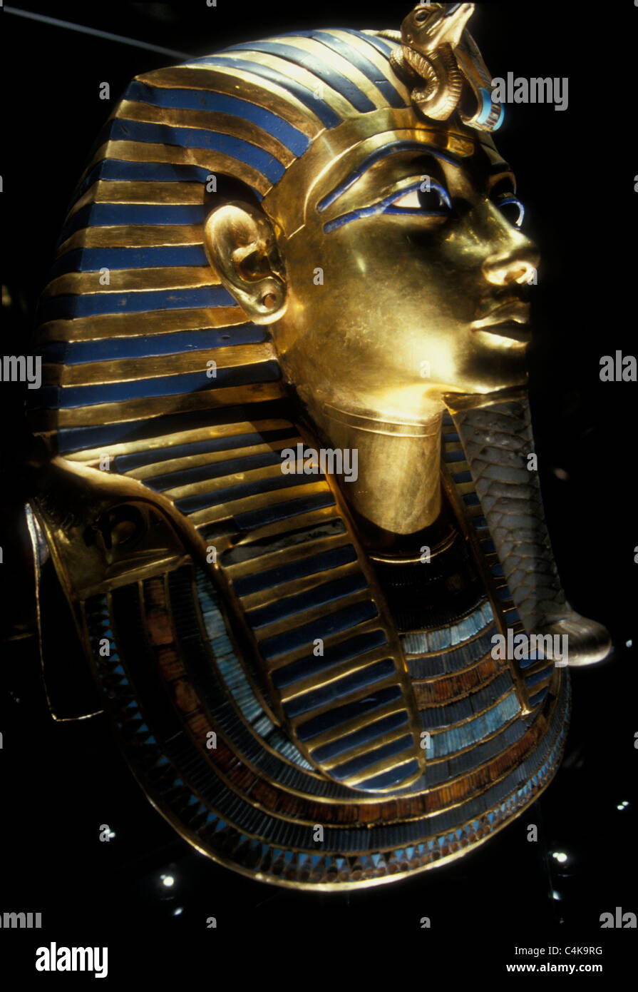 Masque de mort de Toutankhamon Musée du Caire en 1341 - 1323 av. J.-C.-B. Banque D'Images