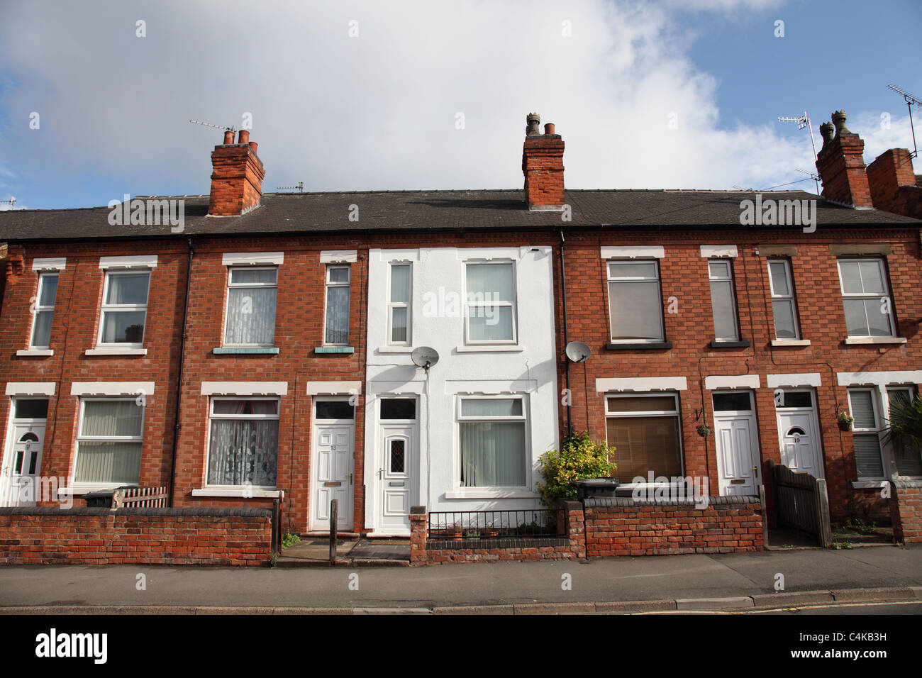 Maisons mitoyennes dans Arnold, Nottingham, Angleterre, Royaume-Uni Banque D'Images