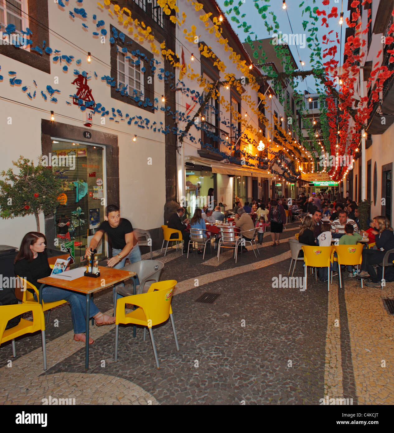 Vieille ville de Funchal, Madère. Banque D'Images