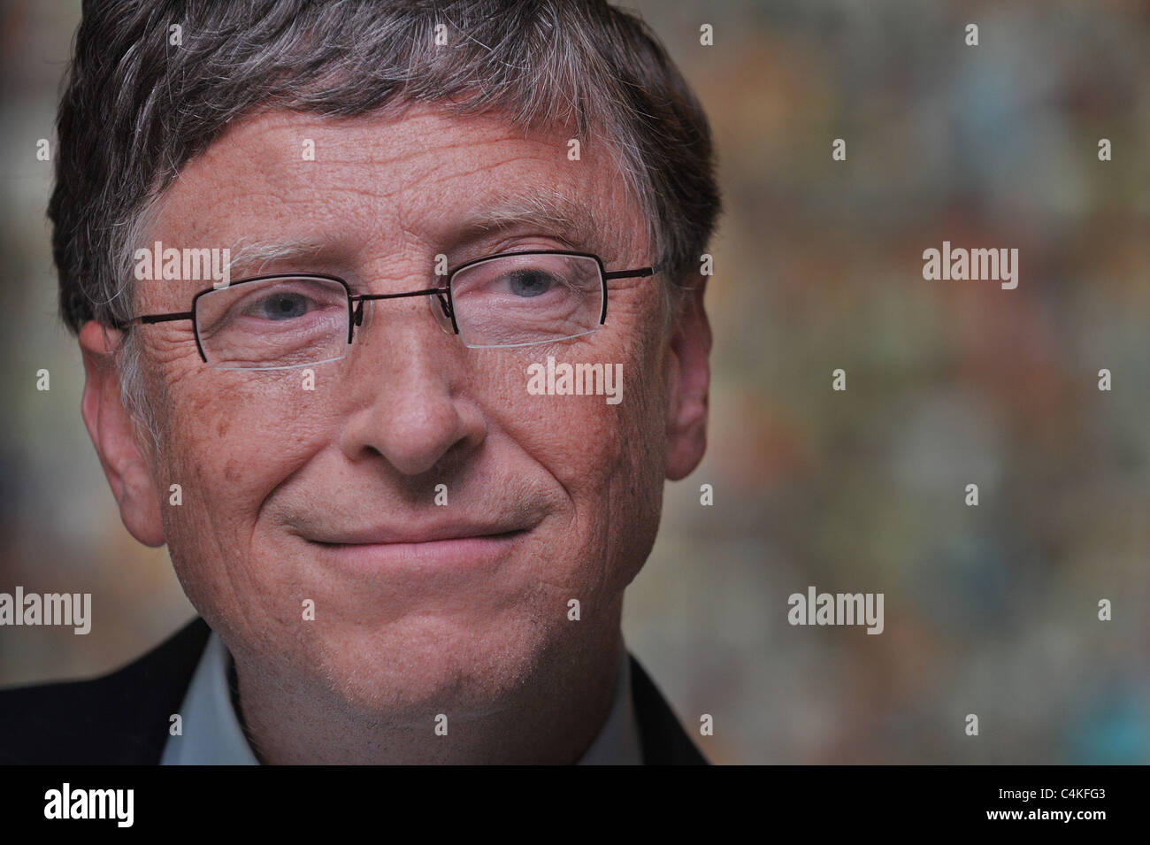 Tycoon Microsoft Bill Gates est photographié à la GAVI conférence à Londres le 13 juin 2011. Banque D'Images