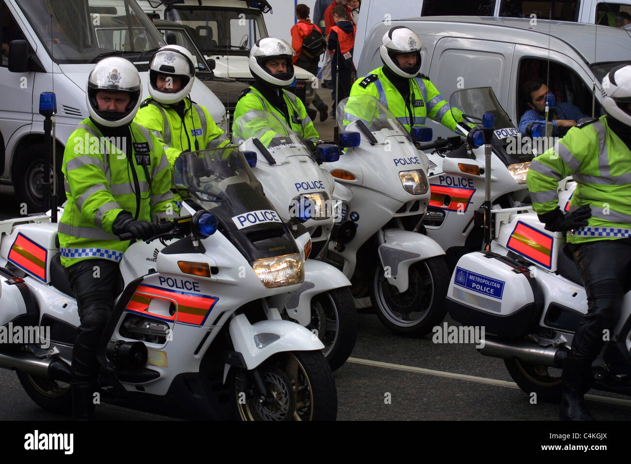 La police moto à Londres Banque D'Images