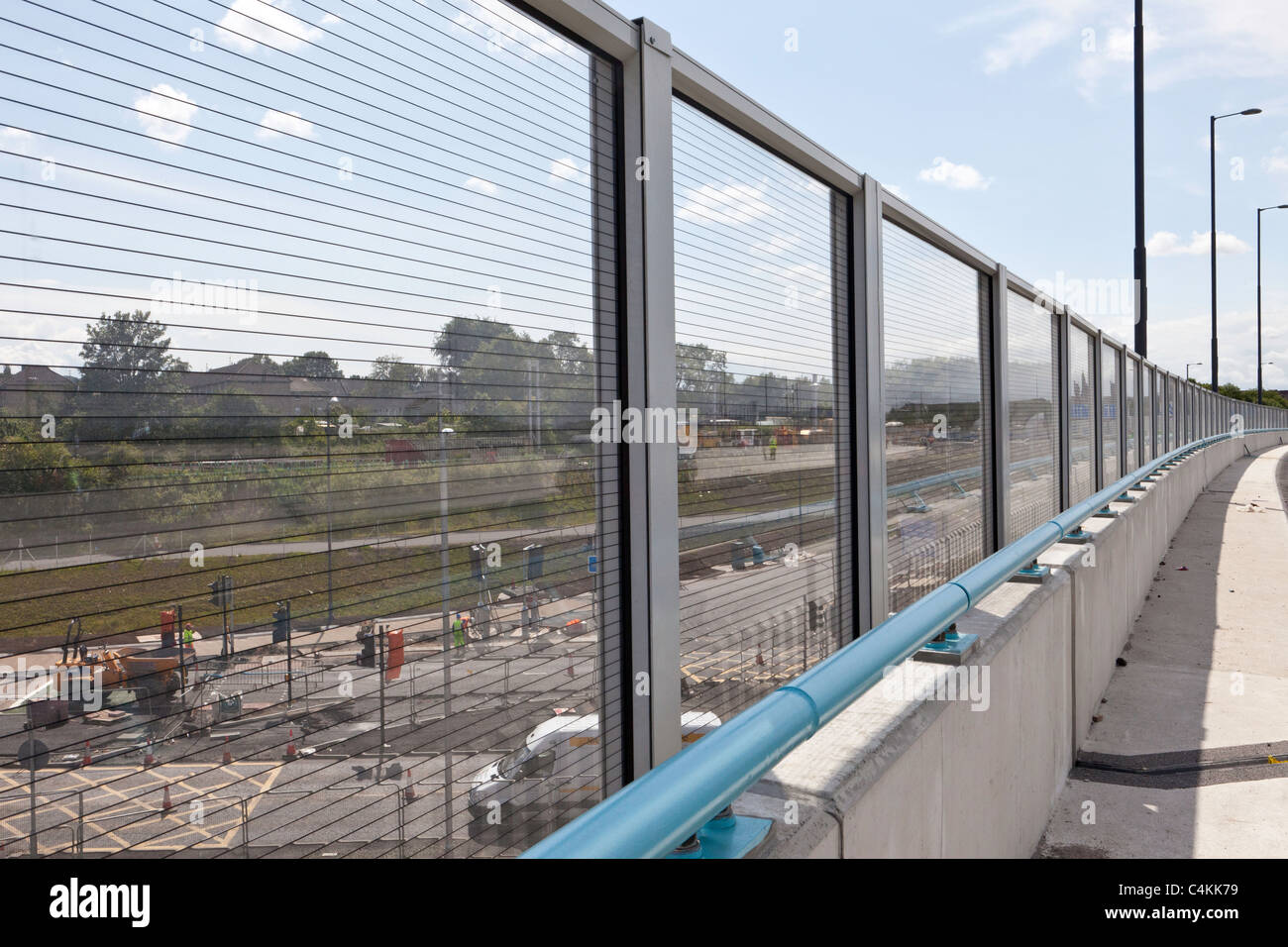 Nouvelle extension d'autoroute qui rejoint la M8 et M74 de routes Banque D'Images