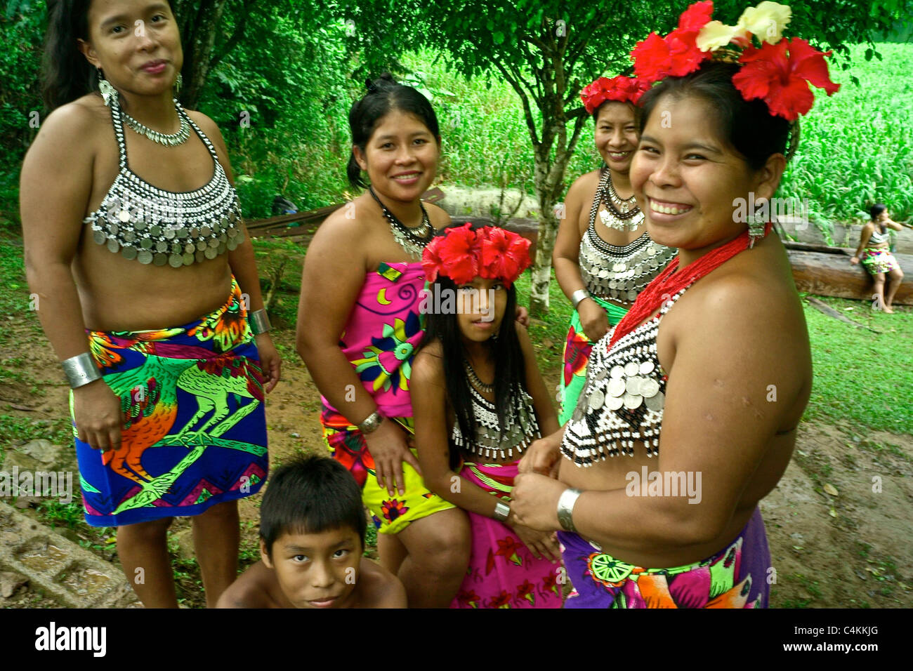 Communautés Embera sont dispersés dans ce désert à la frontière, en grande partie protégés dans les parcs nationaux, y compris 318 000 acres Chagres Banque D'Images