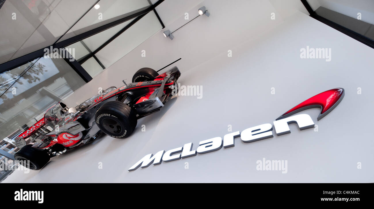 McLaren F1 sur l'affichage au McLaren London location d'exposition à 1 Hyde Park. Banque D'Images