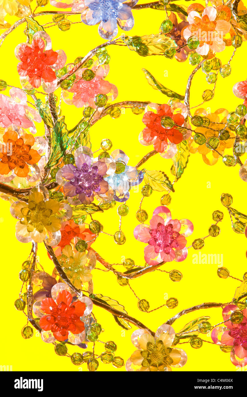 Fleurs en plastique chinois Banque D'Images