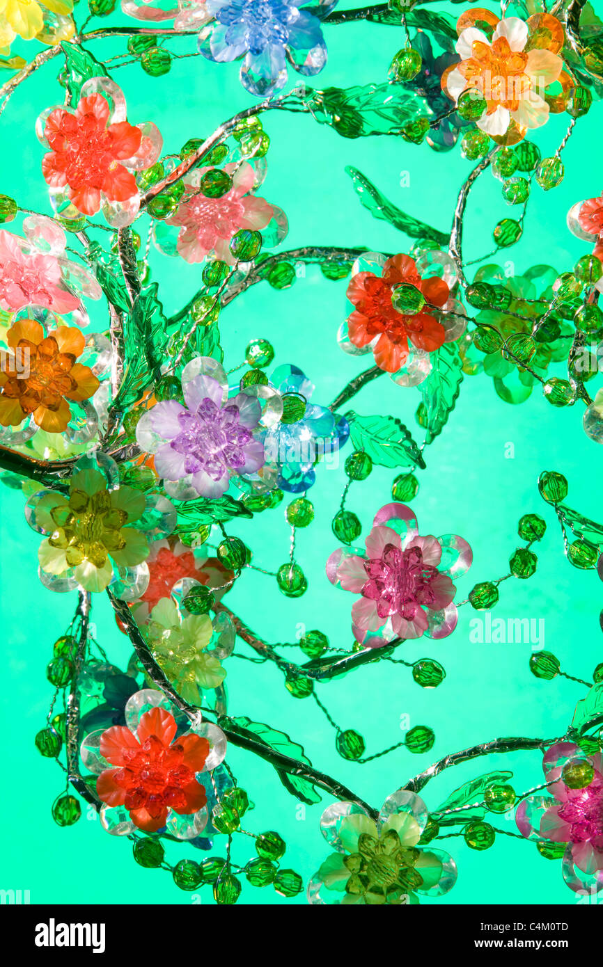 Fleurs en plastique chinois Banque D'Images