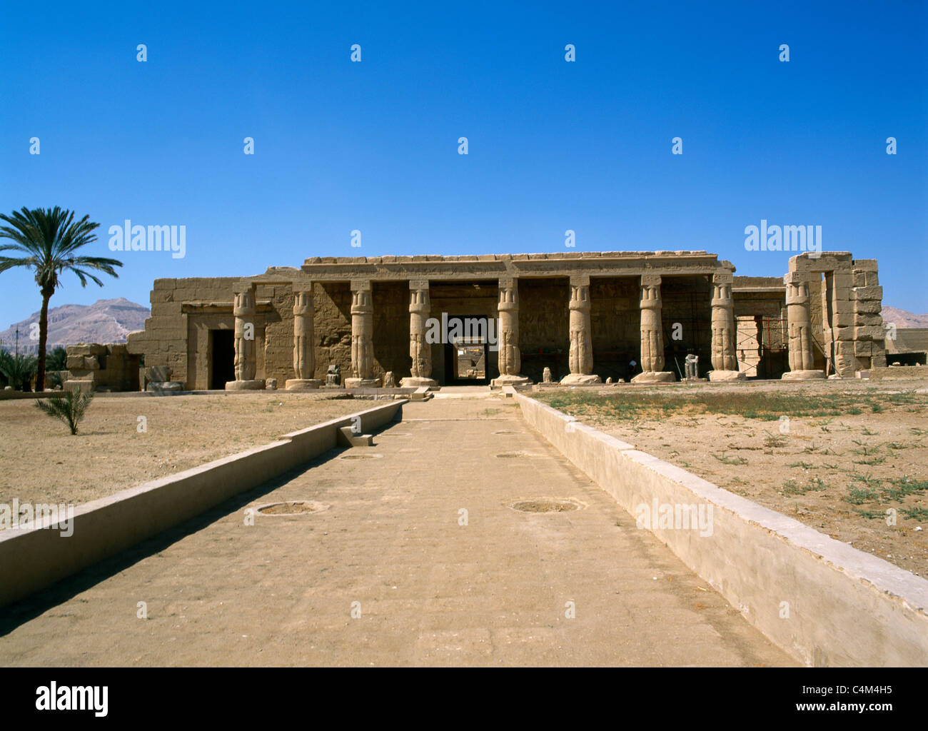 Luxor Egypte temple funéraire de Seti I Ruins Banque D'Images