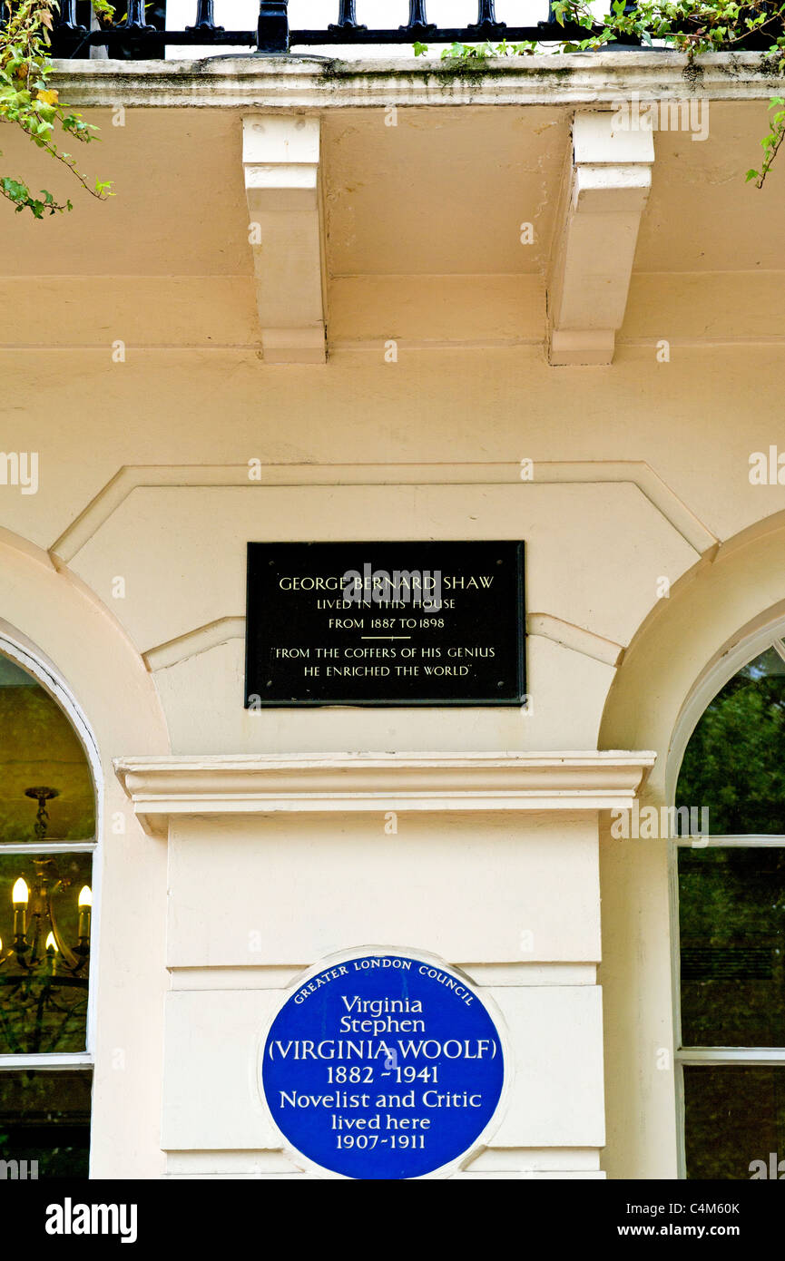 Fitzroy Square à Londres - le coeur de Bloomsbury, accueil du bloomsbury group ; Wohnort Bloomsbury der Gruppe Banque D'Images