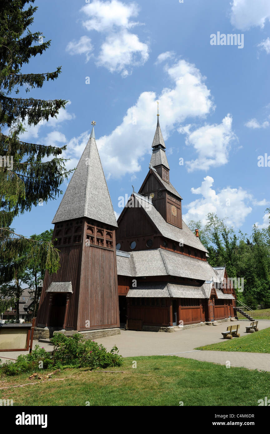 Gustav-Adolf-Stabkirche à Hahnenklee Allemagne Deutschland Banque D'Images
