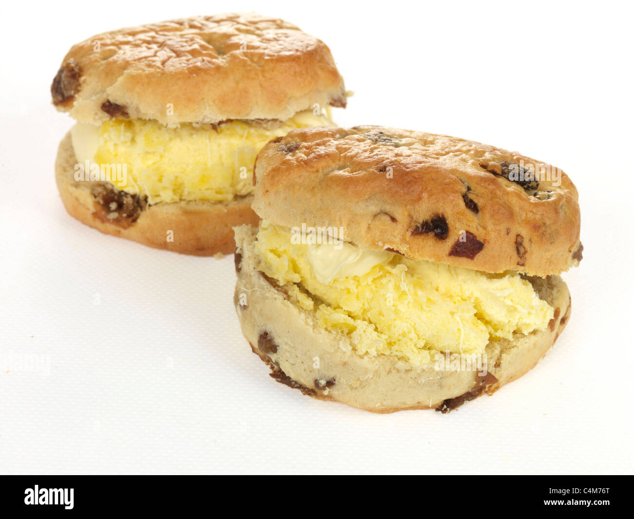 Scones à la crème caillée Banque D'Images