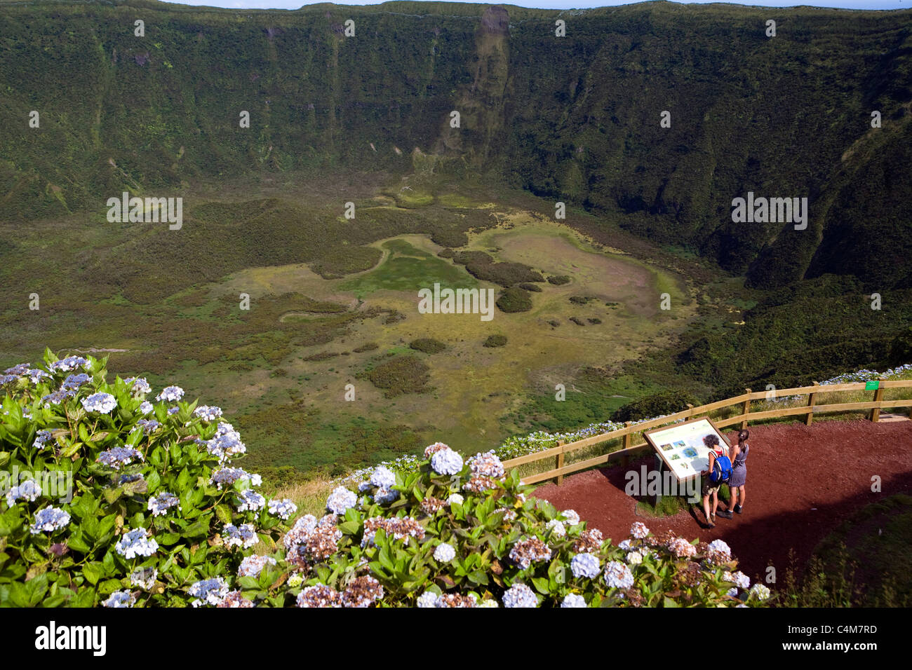 Fayal Faial aux Açores. Caldeira Praia do Norte Portugal Banque D'Images