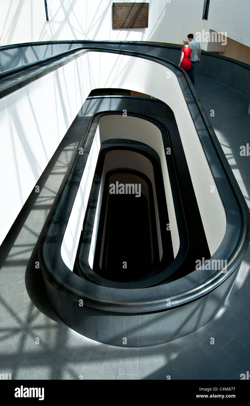 Une rampe en spirale à l'entrée des Musées du Vatican, Rome, Italie Banque D'Images