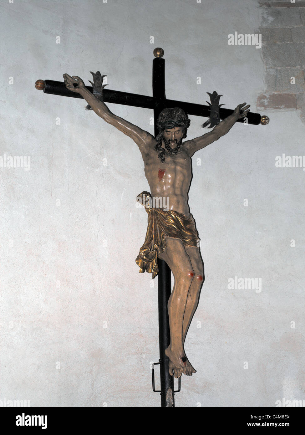 Christ en croix Cabestany Languedoc Roussillon France Notre Dame des Anges Notre Dame des Anges Banque D'Images