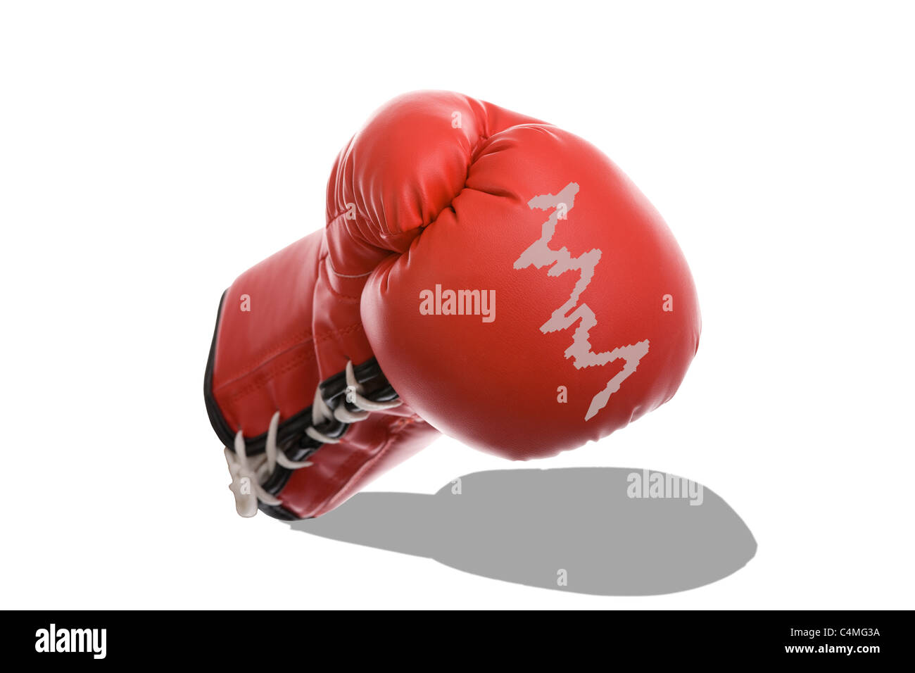 Des gants de boxe comme un symbole de la crise financière Banque D'Images