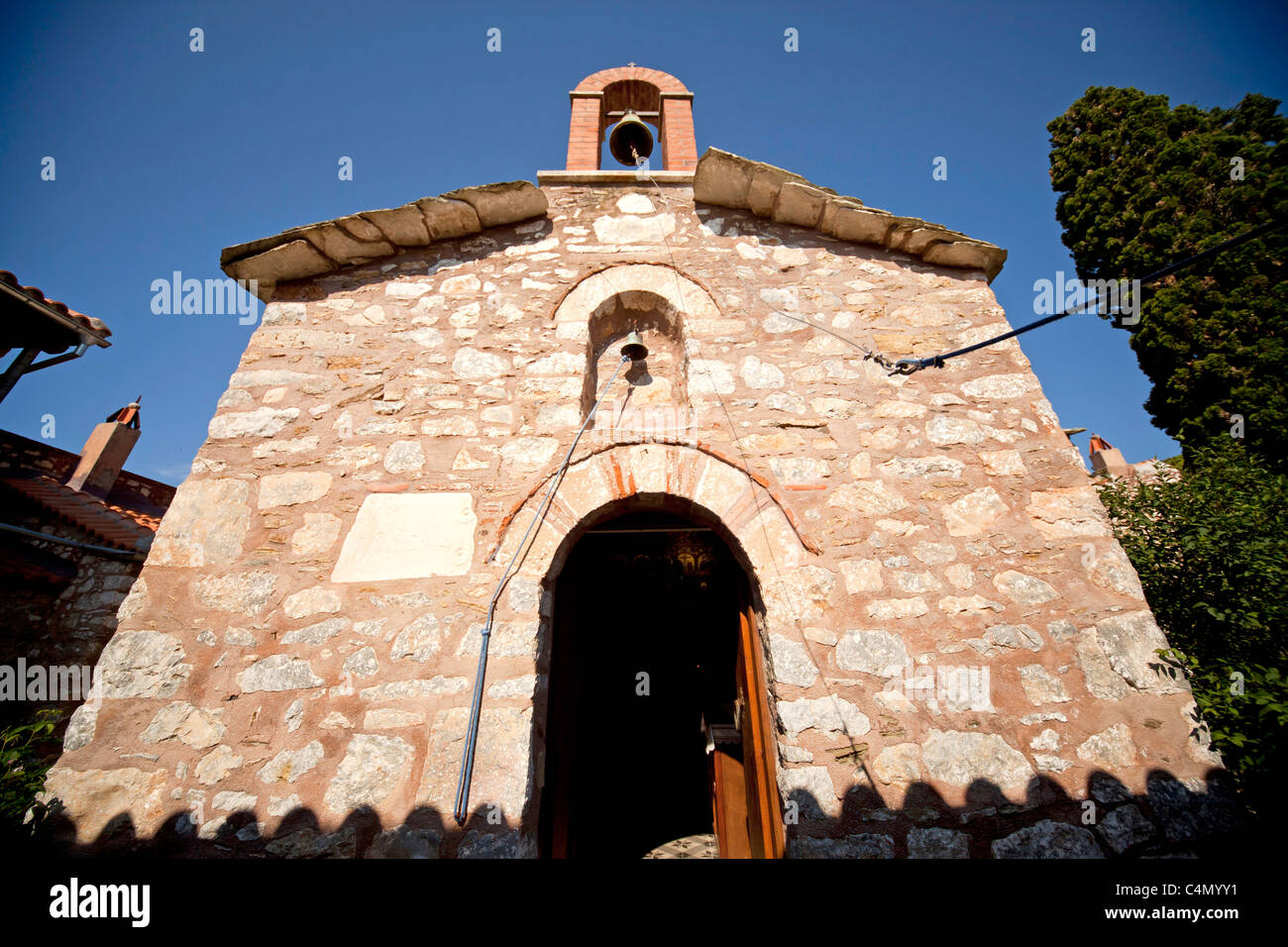 Église du Monastère d'Agia Varvara sur l' île de Skopelos, Sporades du Nord, Grèce Banque D'Images