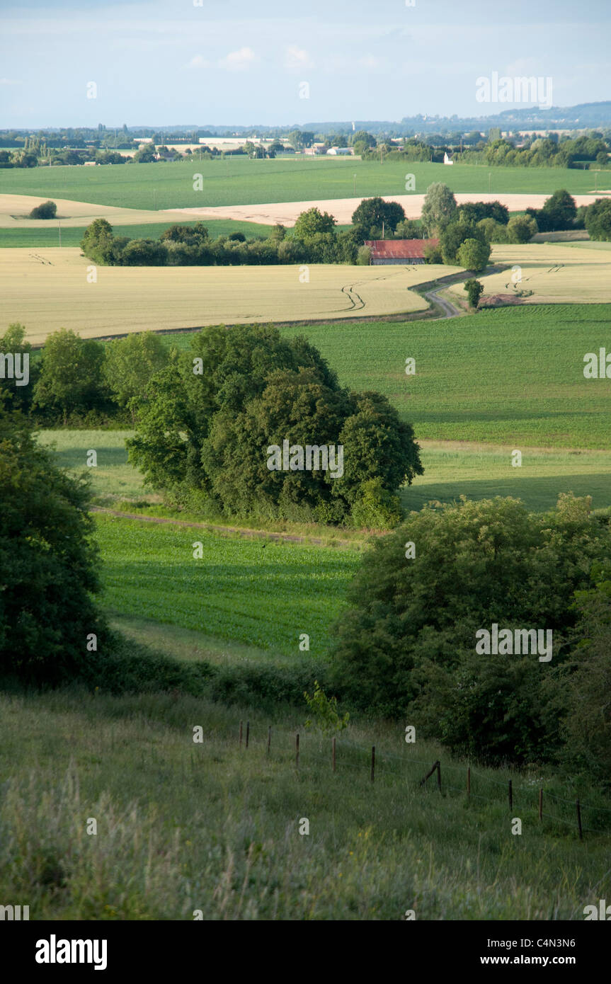 Paysage champêtre de la Sarthe la campagne de la Sarthe Banque D'Images