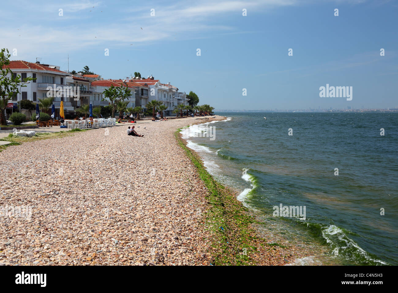 Plage sur Îles des Princes près d'Istanbul, Turquie. Photo prise à 24 Mai 2011 Banque D'Images