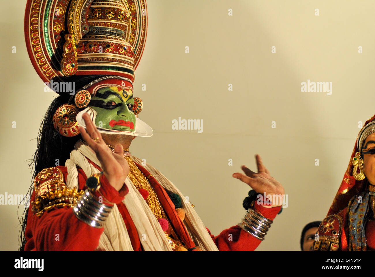 Théâtre danse Kathakali Banque D'Images