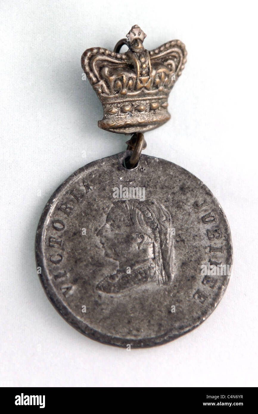 Médaille du Jubilé 1887 Victoria Banque D'Images