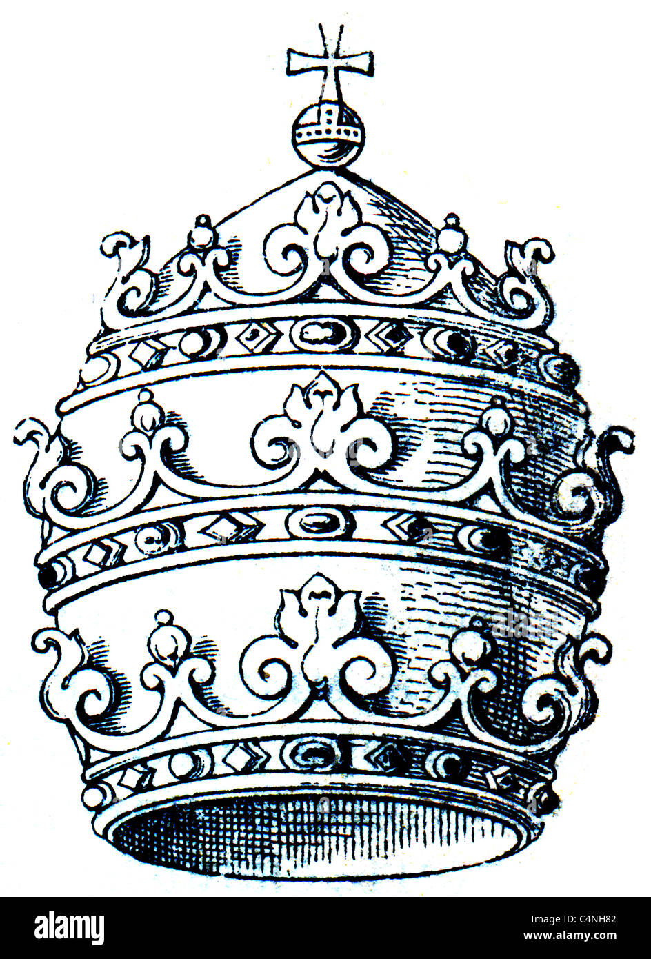 Tiare papale Banque D'Images