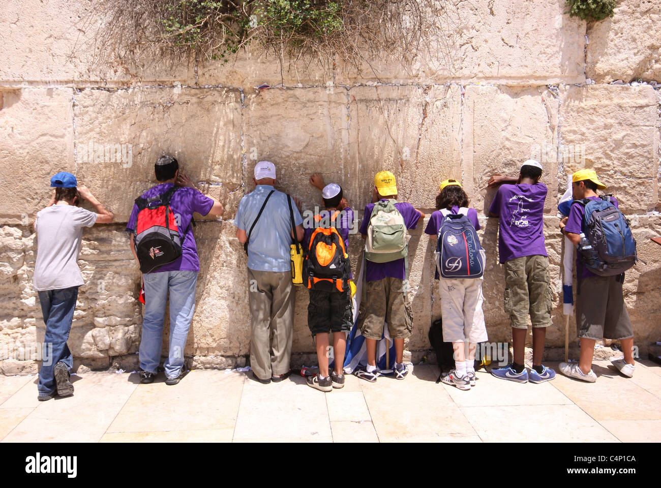 Israël, Jérusalem, Vieille Ville, le Mur des Lamentations Banque D'Images