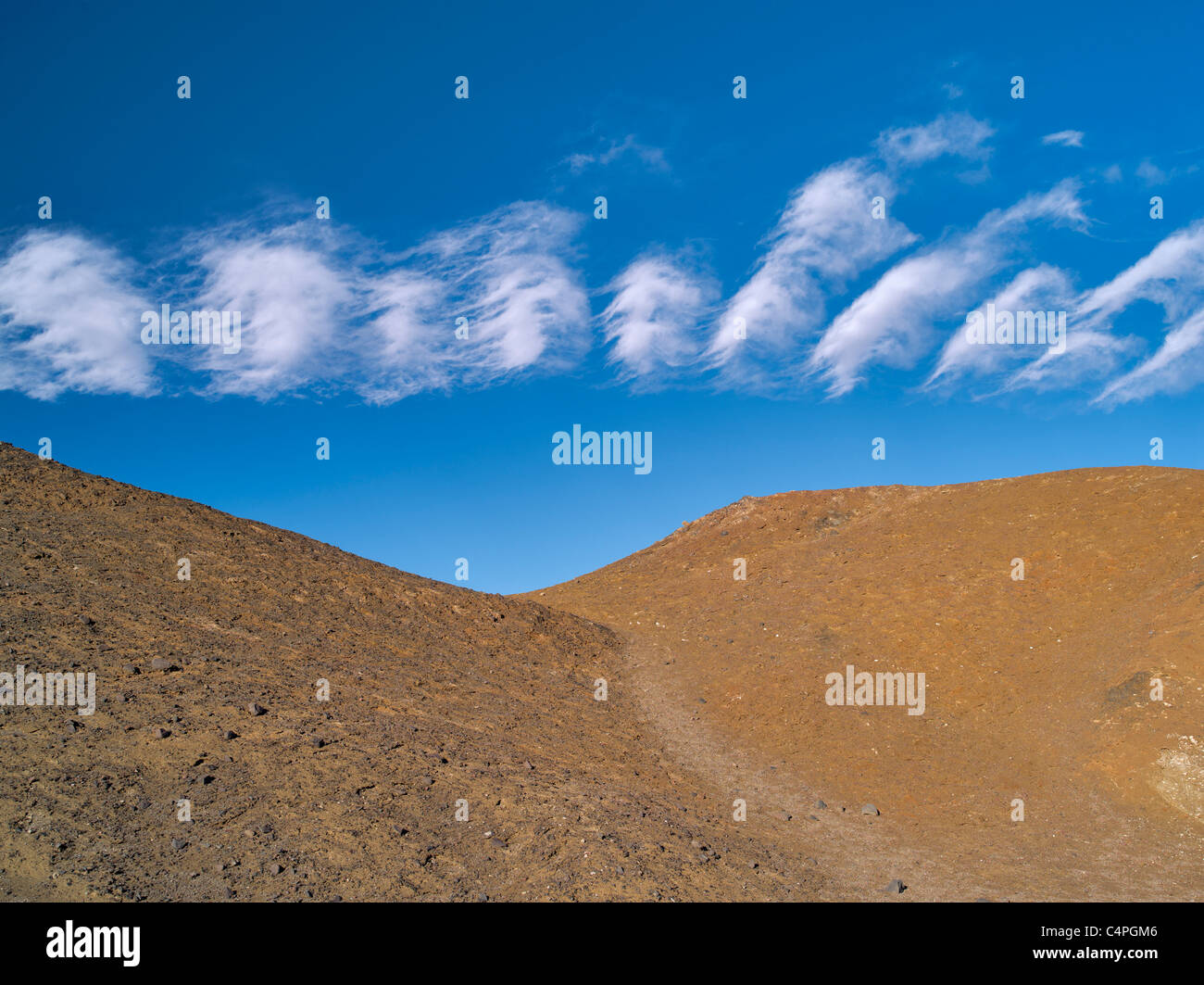 Nuages inhabituels sur Death Valley National Park, en Californie. Banque D'Images