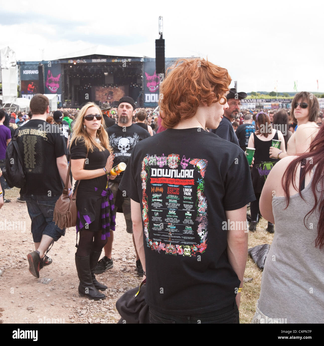 Mainstage, Download Festival 2011, Donington Park, Angleterre, Royaume-Uni. Banque D'Images