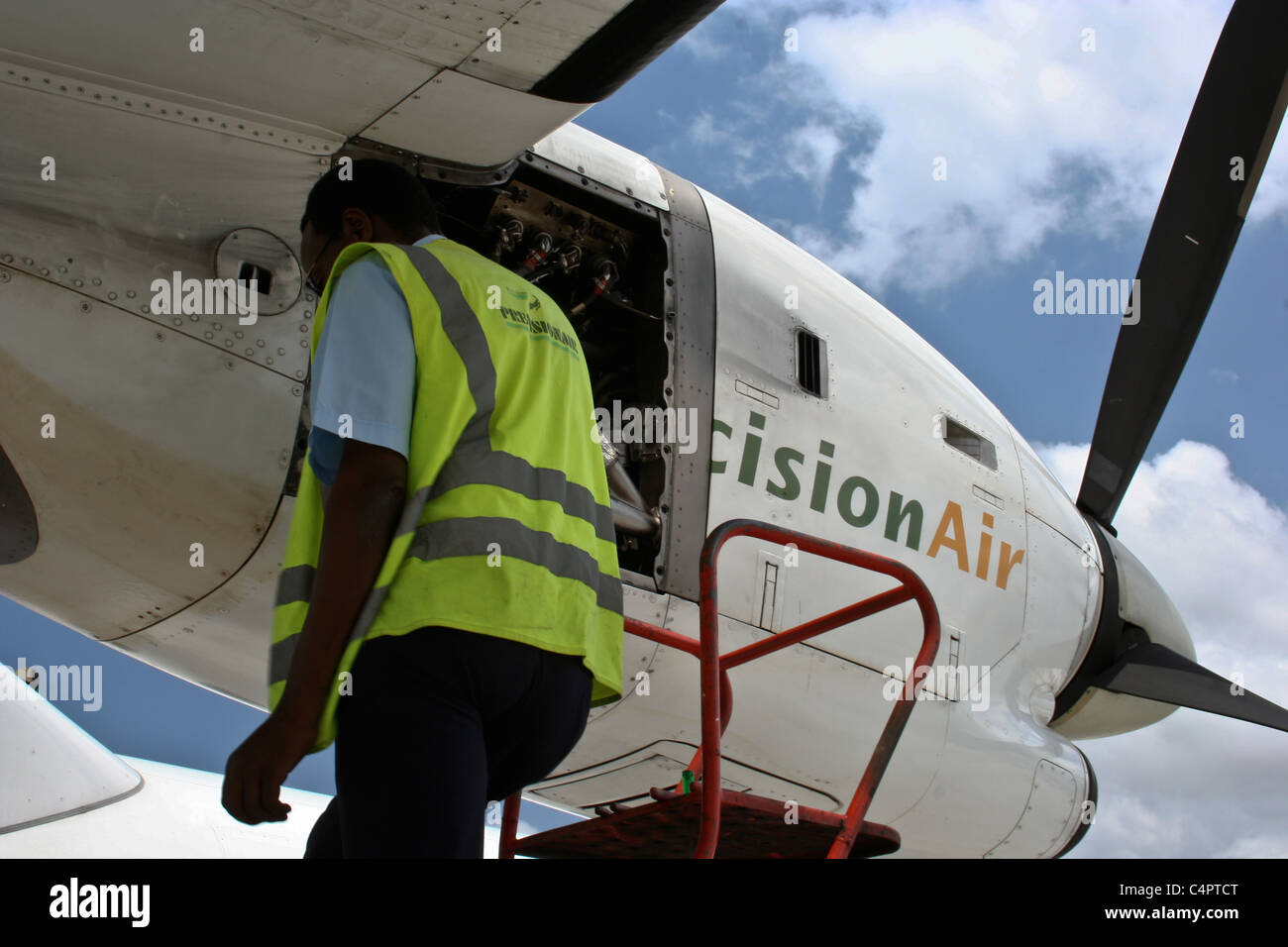 Precision Airways Airline Logo Avion Sign Banque D'Images