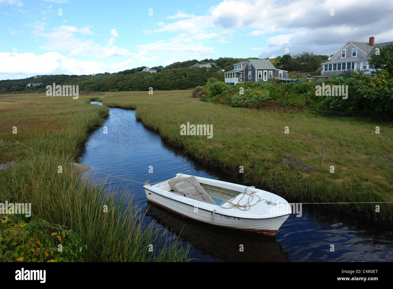 Bateau à Menemsha Banque D'Images