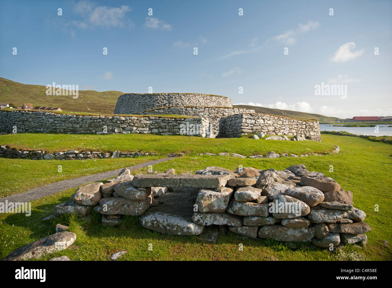 Clikimin Broch, Lerwick, îles Shetland, en Écosse. United Kingdom. 7276 SCO. Banque D'Images